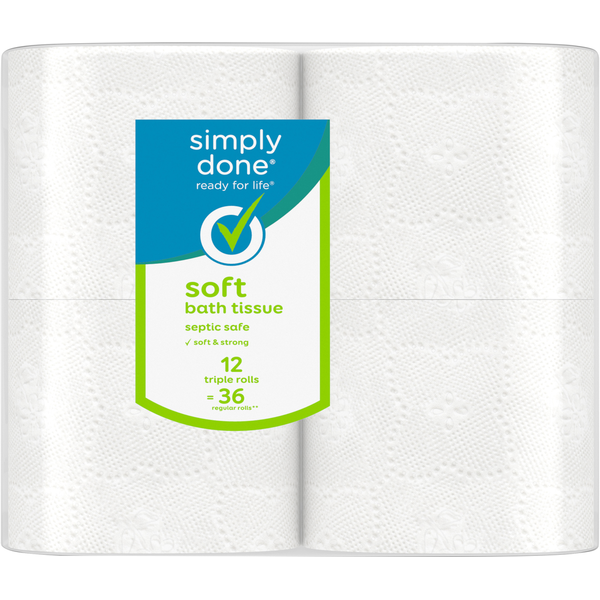 Simply Done Soft 2-Ply Triple Rolls Bath Tissue