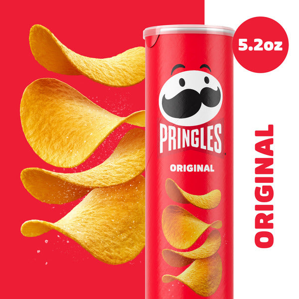 Pringles Original Potato Crisps Chips, Lunch Snacks, 5.2  oz