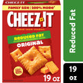 Cheez-It Reduced Fat Original Cheese Crackers, Baked Snack Crackers, Family Size, 19 oz