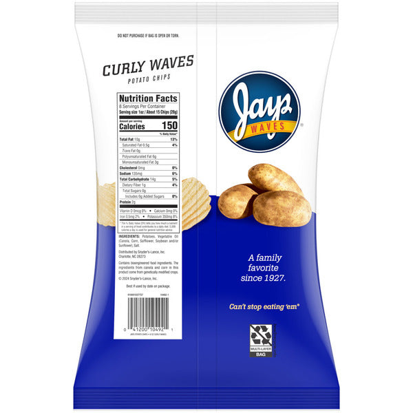 Jays Curly Waves Potato Chips