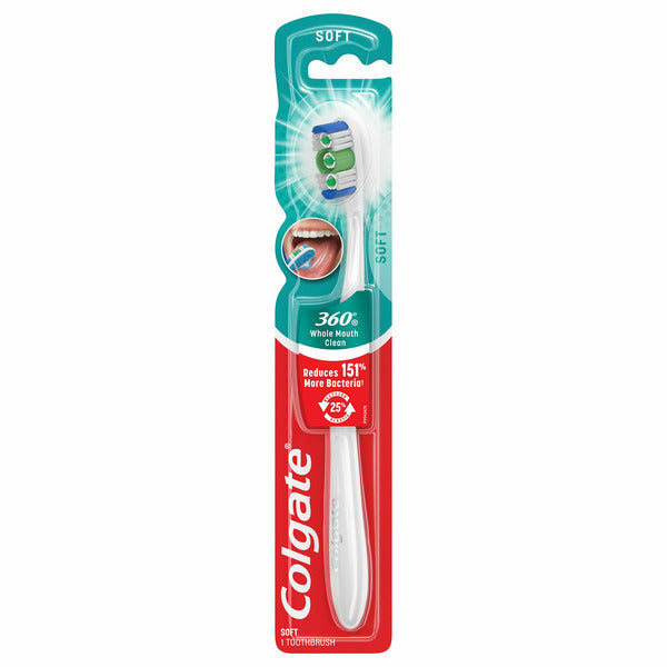 Colgate 360 Soft Toothbrush with Tongue Cleaner