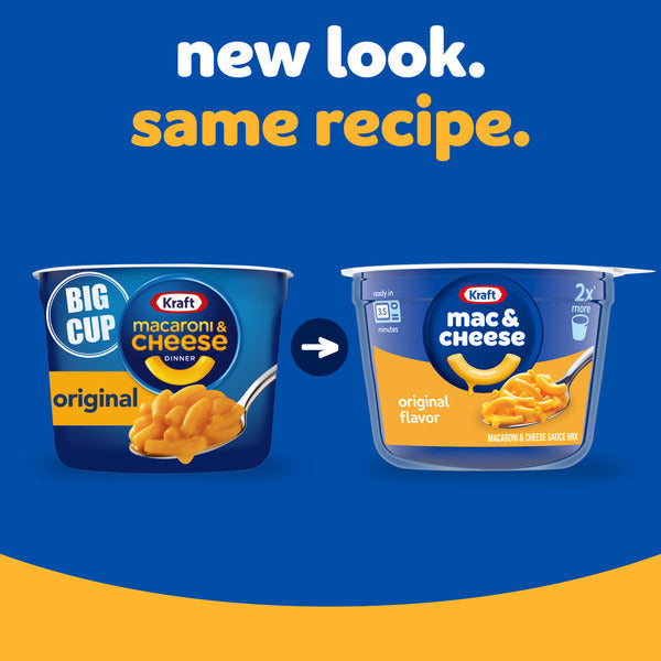 Kraft Original Mac & Cheese Easy Microwavable Big Cup Dinner