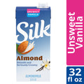 Silk Shelf-Stable Almond Milk, Unsweetened Vanilla, Dairy-Free, Vegan, Non-GMO Project Verified, 1 Quart