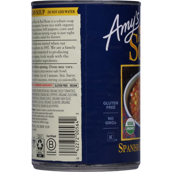 Amy's Kitchen Organic Hearty Spanish Rice & Red Bean Soups