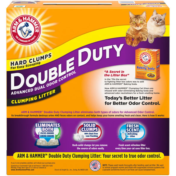 Arm & Hammer Double Duty Dual Advanced Odor Control Scented Clumping Cat Litter