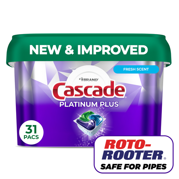 Cascade Platinum Plus Dishwasher Pacs, Fresh Scent