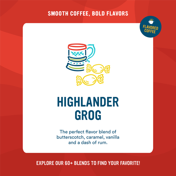 Cameron's Coffee, Bag, Flavored, Highlander Grog Light Roast Ground Coffee