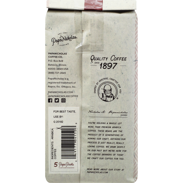 PapaNicholas Coffee Coffee, Ground, Dark Roast, Italian Espresso
