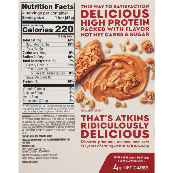 Atkins Peanut Butter Granola High Protein Bar