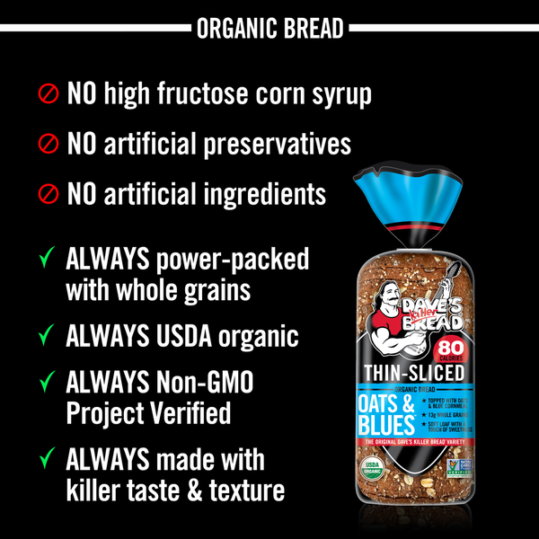 Dave's Killer Bread Oats & Blues Bread Thin-Sliced
