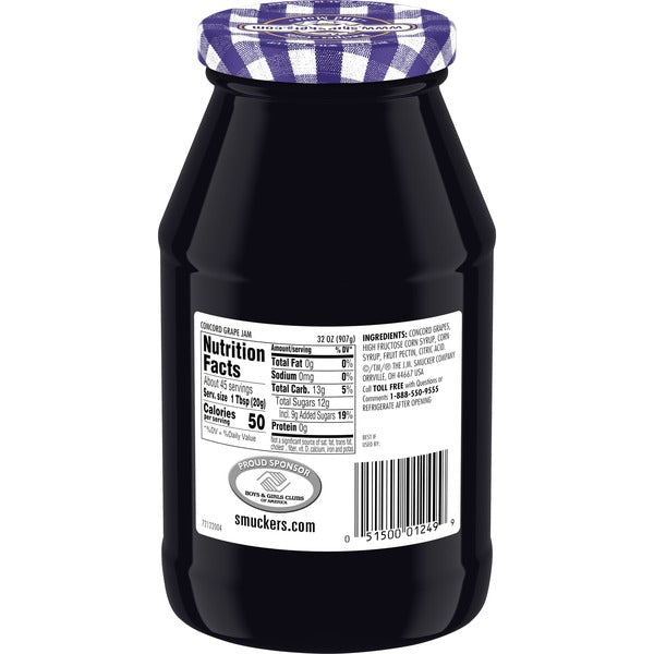 Smucker's Jam, Concord Grape, Value Size