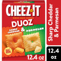 Cheez-It DUOZ Sharp Cheddar and Parmesan Baked Snack Crackers, Lunch Snacks, 12.4 oz