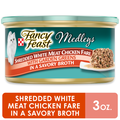 Purina Fancy Feast Broth Wet Cat Food, Medleys Shredded White Meat Chicken Fare With Garden Greens