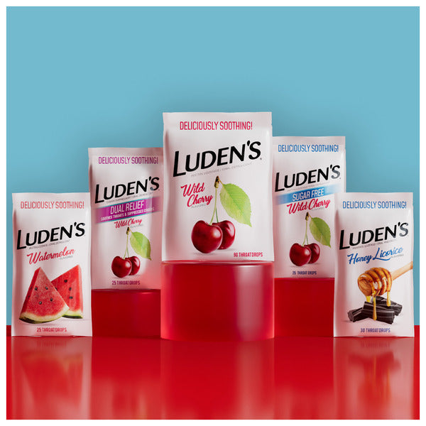 Luden's Soothing Throat Drops  Sugar Free Wild Cherry