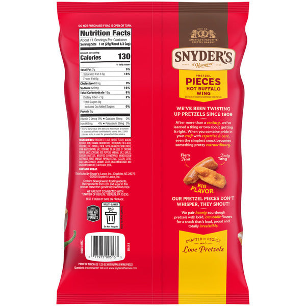 Snyder's of Hanover Hot Buffalo Wing Flavored Pretzel Pieces