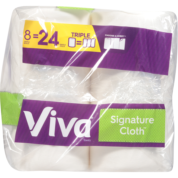 Viva Signature Cloth Choose-A-Sheet Triple Rolls Paper Towels