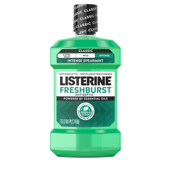Listerine Freshburst Intense Antiseptic Mouthwash, Intense Spearmint, 1.5 L