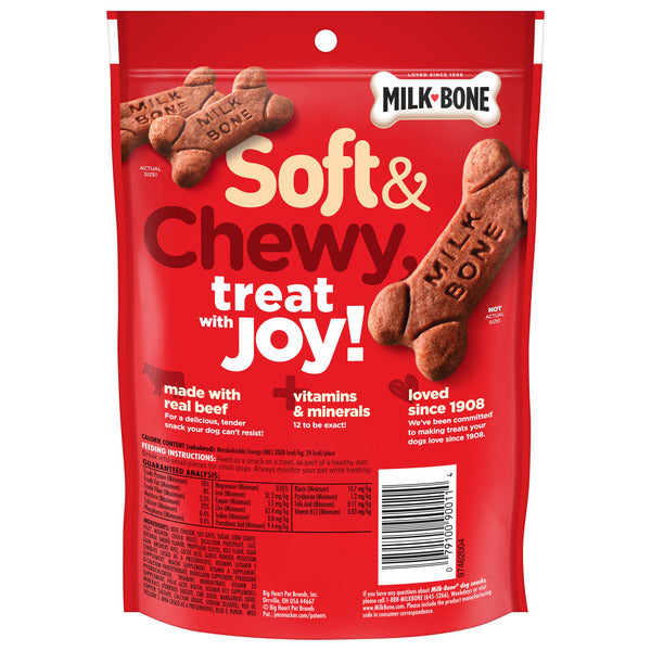 Milk-Bone Soft and Chewy Dog Treats, Beef & Filet Mignon Recipe With Chuck Roast