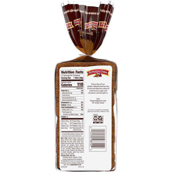 Pepperidge Farm Brown Sugar Cinnamon Swirl Bread