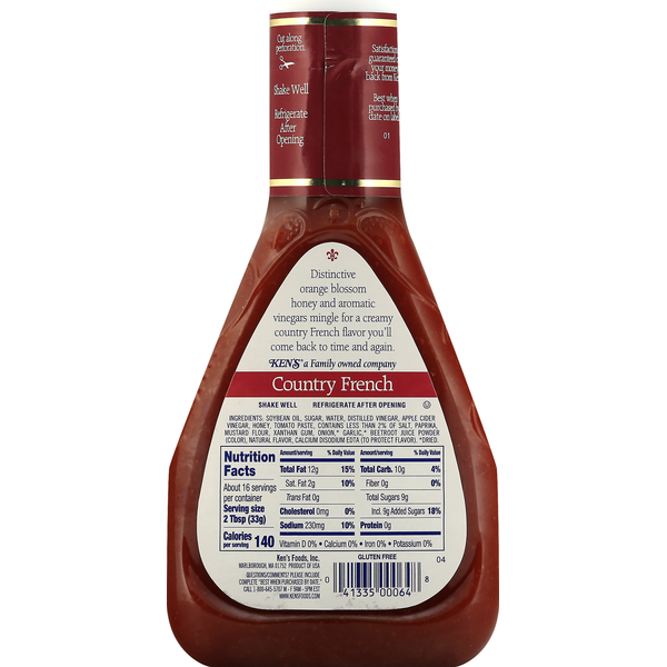 Ken's Steak House Country French with Orange Blossom Honey Dressing