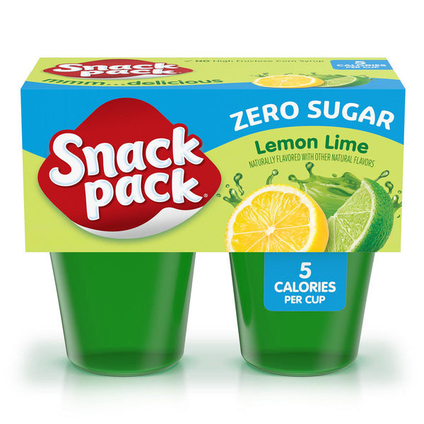 Snack Pack Zero Sugar Lemon Lime Flvrd Low Calorie Juicy Gels
