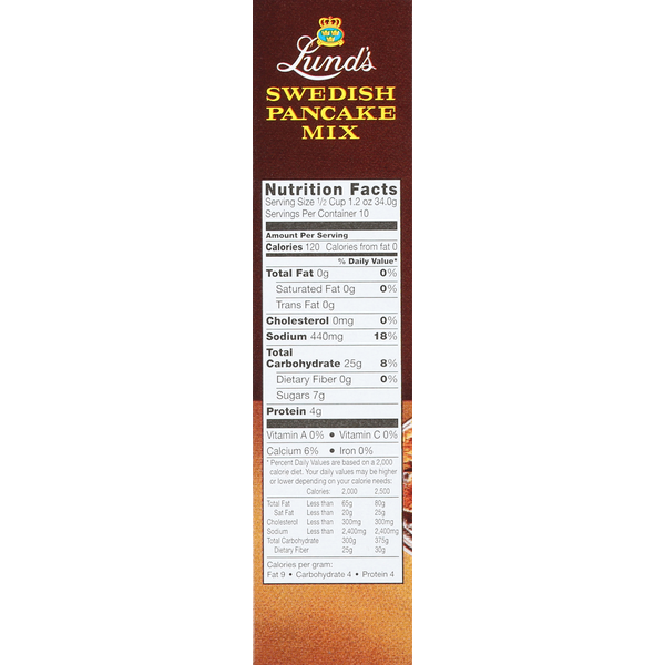 Lund's Pancake Mix, Swedish