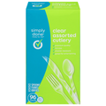 Simply Done Cutlery, Assorted, Clear