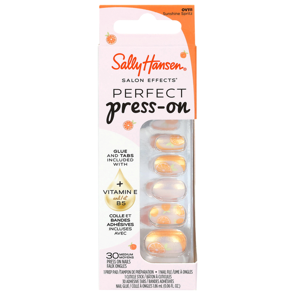 Sally Hansen Sunshine Spritz Perfect Medium Press On Nails