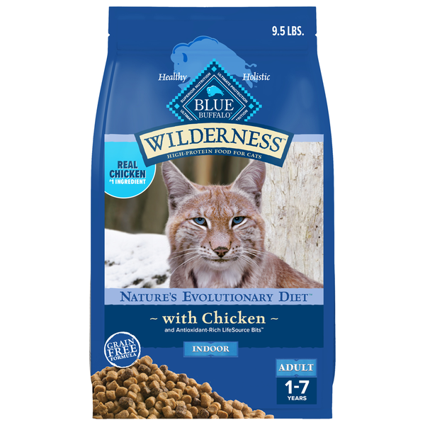 Blue Buffalo Wilderness High Protein, Natural Adult Indoor Dry Cat Food, Chicken