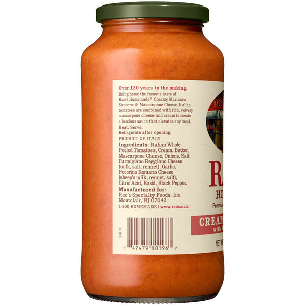 Rao's Creamy Marinara with Marscapone Sauce