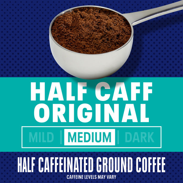Maxwell House Half Caff Medium Roast Ground Coffee - Caffeine levels may vary