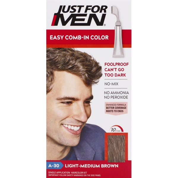 Just For Men Easy Comb-In Color, Light-Medium Brown A-30