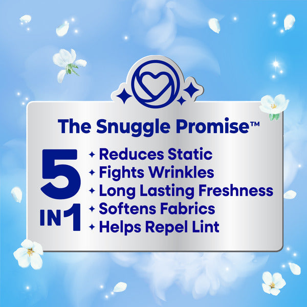 Snuggle Fabric Softener Dryer Sheets, Blue Sparkle, 80 Count