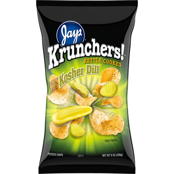 Krunchers  Kosher Dill Flavored Kettle Cooked Potato Chips