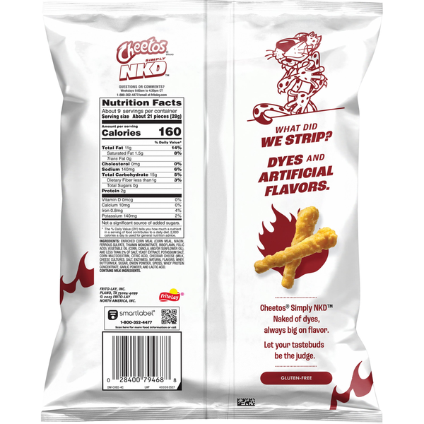 Cheetos Simply NK Flamin' Hot Crunchy Cheese Chips