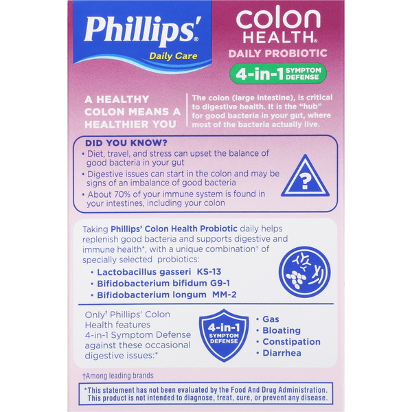 Phillips' Daily Probiotic, 4-in-1 Symptom Defense, Capsules