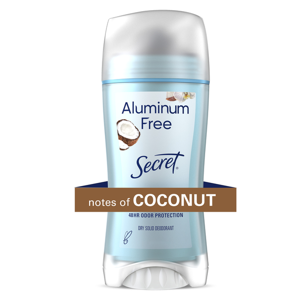 Secret Aluminum Free Deodorant for Women, Coconut