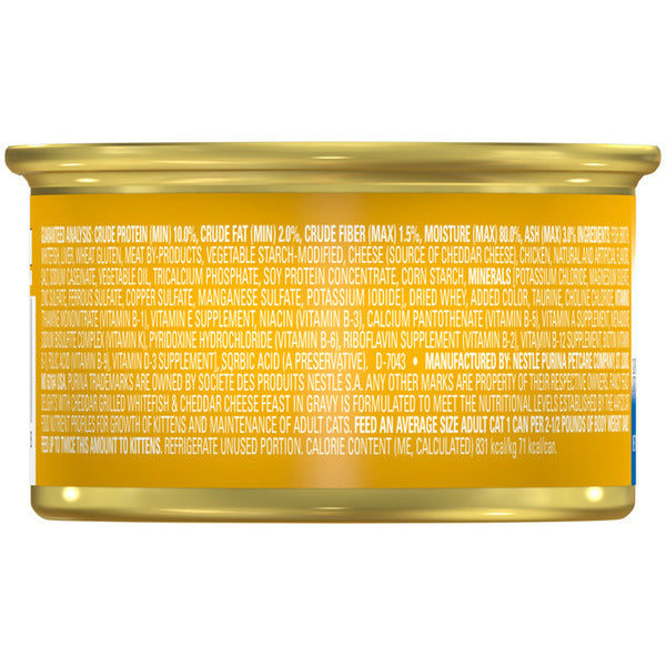 Purina Fancy Feast Gravy Wet Cat Food, Delights Grilled Whitefish & Cheddar Cheese Feast in Gravy
