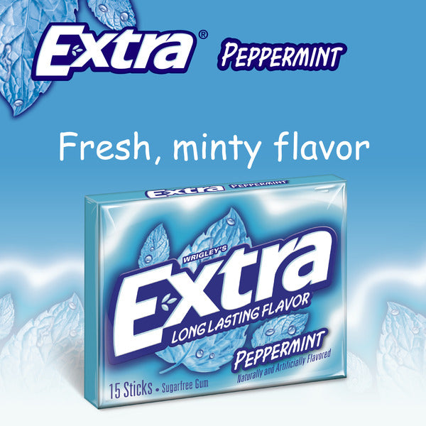 Extra Gum Peppermint Sugar Free Chewing Gum Stocking Stuffers Stick