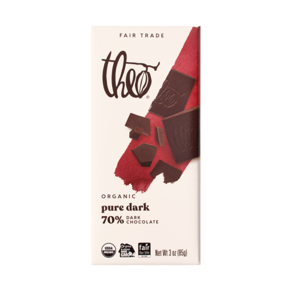 Theo Chocolate Pure Dark 70% Dark Chocolate