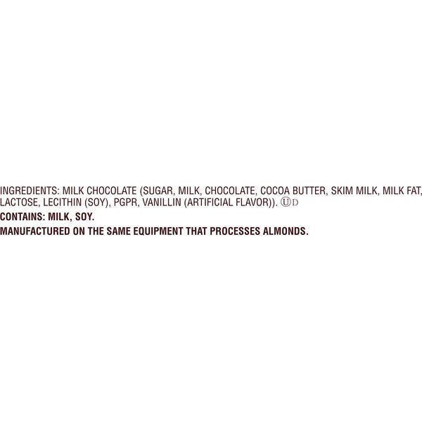 Hershey's Milk Chocolate Snack Size, Candy Bars, .45 oz (8 Count)