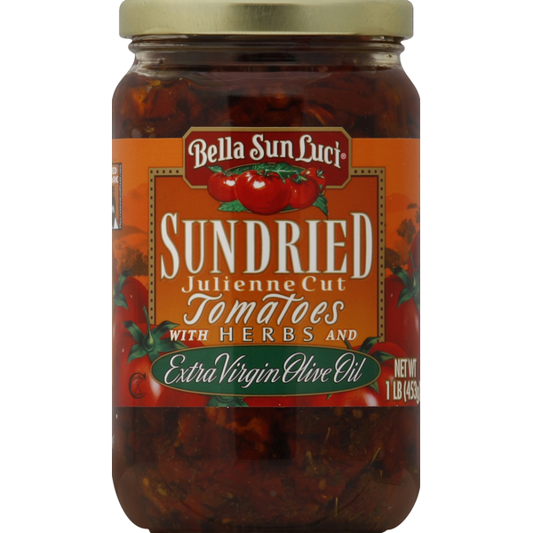Bella Sun Luci Tomatoes, Sundried, with Herbs and Extra Virgin Olive Oil, Julienne Cut