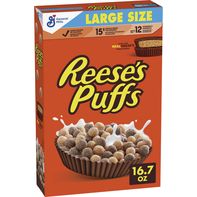 General Mills REESE'S PUFFS Chocolatey Peanut Butt...
️
