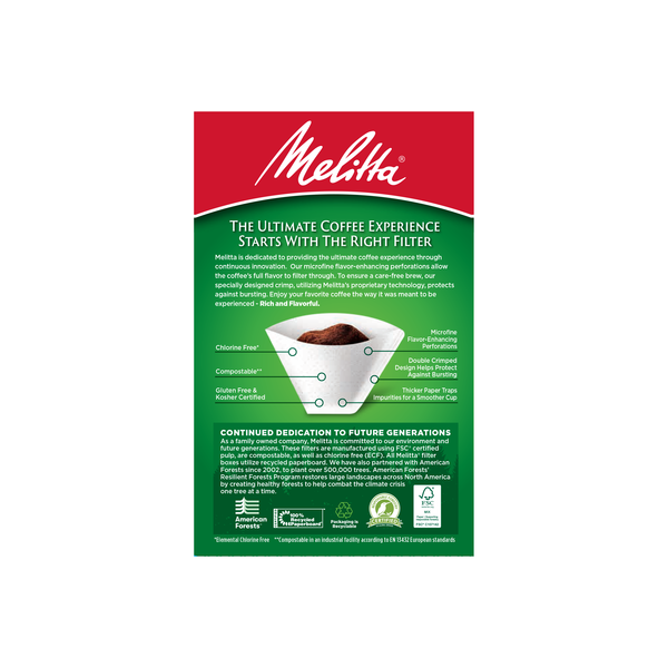 Melitta #2 Cone Filter Paper White