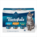 Blue Buffalo Tastefuls Natural Wet Cat Food, Chicken, Turkey & Chicken, Ocean Fish & Tunas