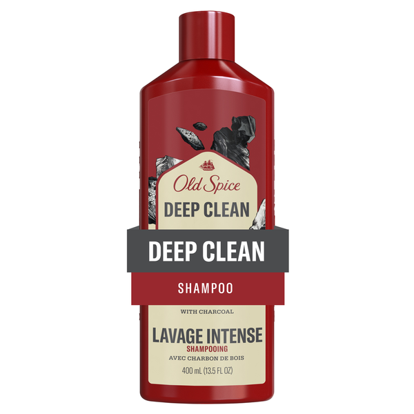 Old Spice Deep Clean Shampoo for Men with Charcoal, Fresh and Clean Scent