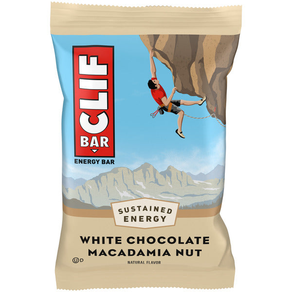 CLIF BAR White Chocolate Macadamia Nut Flavor Energy Bar, Plant Based Protein Bars