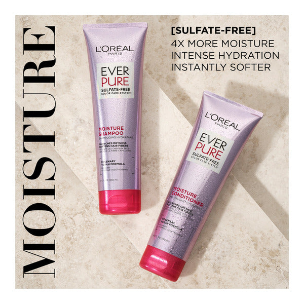 L'Oreal Sulfate Free Moisture Shampoo for Hydrating Dry Hair,