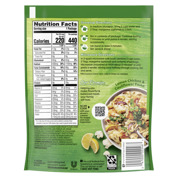 Knorr Pasta Sides Chicken Fettuccine