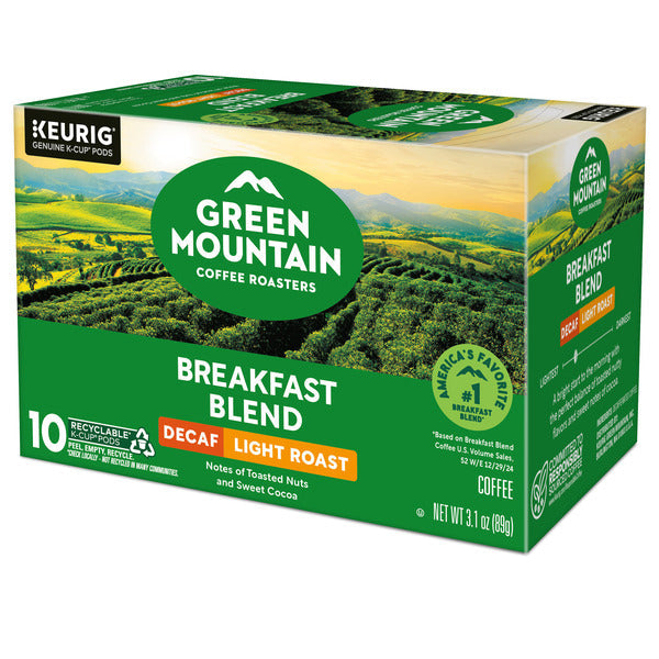 Green Mountain Coffee Roasters Breakfast Blend Decaf K-Cup Pods